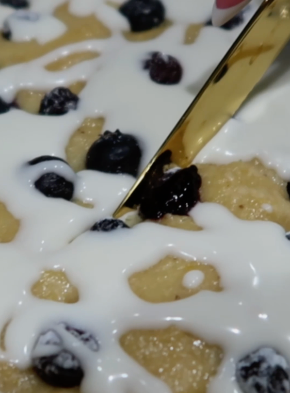 Image of lemon blueberry loaf made with Goode health or Blueberry Lemon Loaf