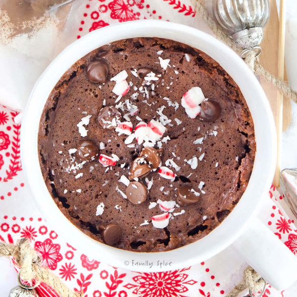 Chocolate Peppermint Protein Mug Cake