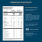 Image of Moroccan chocolate nutrition facts panel
