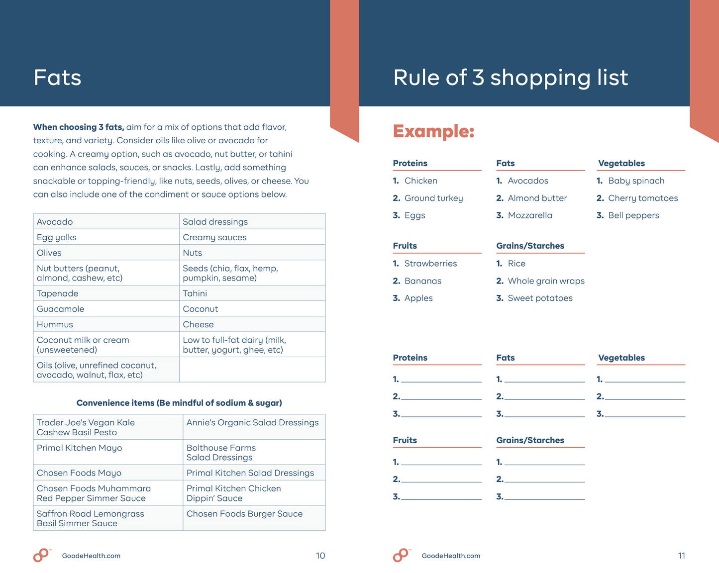 e-book:  Simplify healthy meal planning with "The Rule of 3"