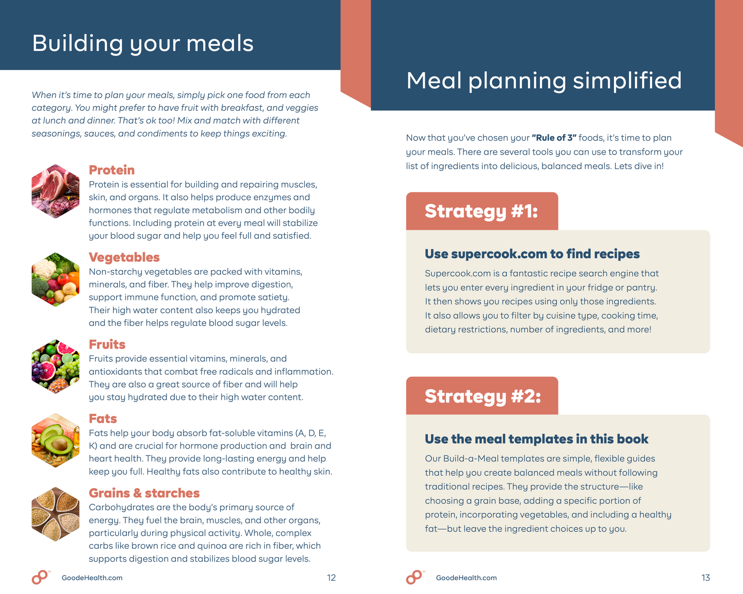 e-book:  Simplify healthy meal planning with "The Rule of 3"