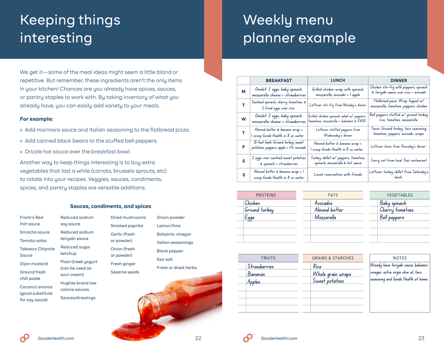 e-book:  Simplify healthy meal planning with "The Rule of 3"